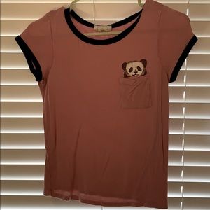 Pink Panda shirt from to be hopelesslyTillys
